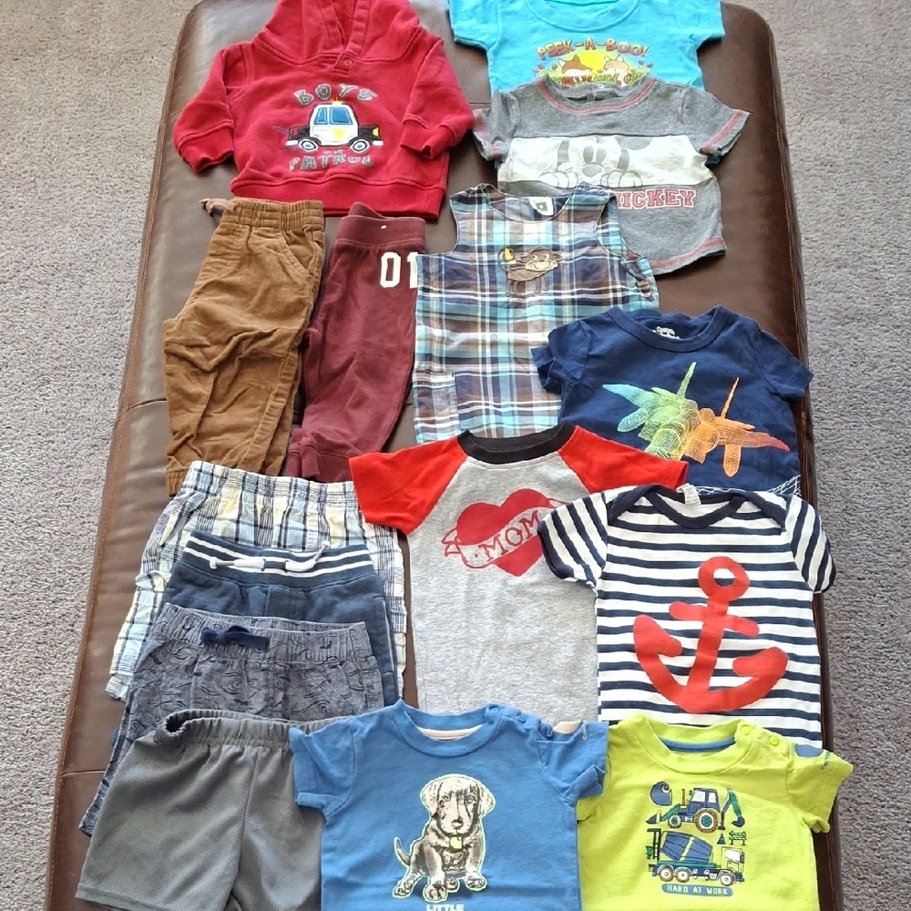 Kids' Assorted Colorful Clothes Bundle 6-12 months